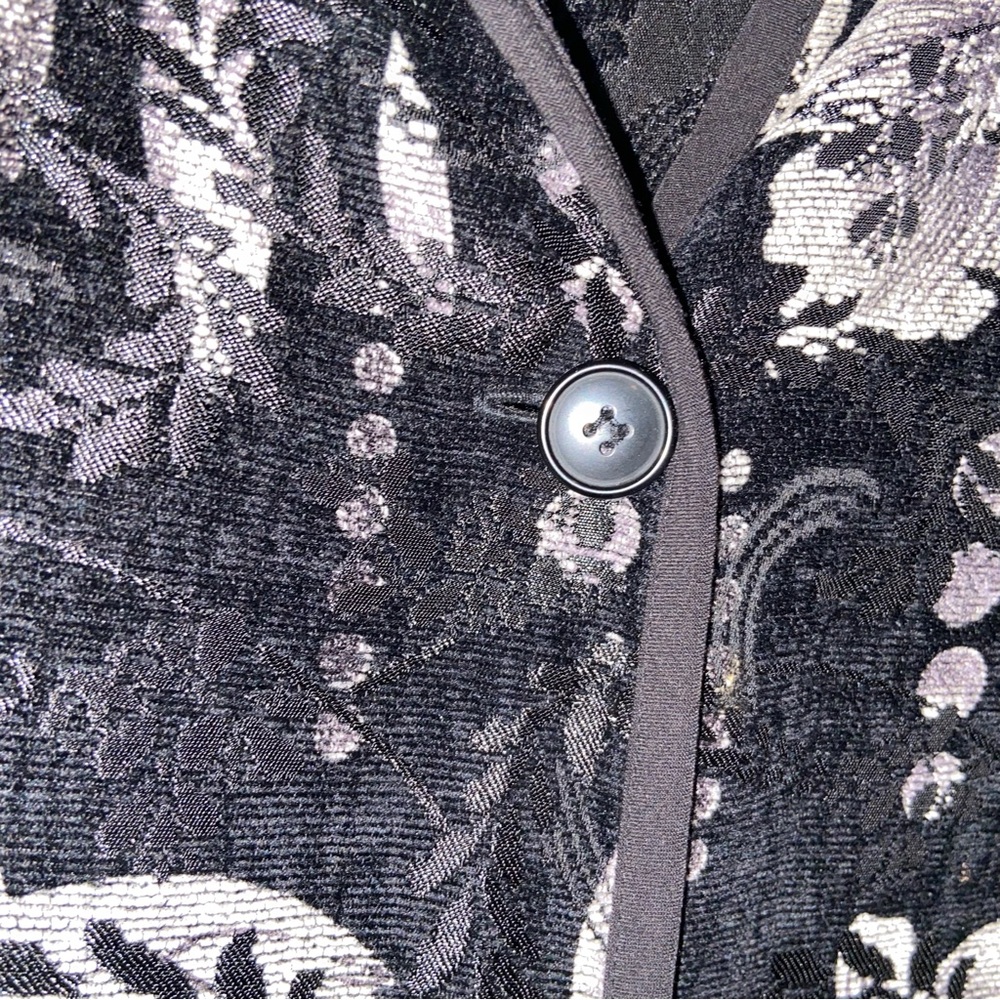 Dressbarn Jacket Womens Plus Size 24 Reversible Tapestry Floral Brocade Artsy - Picture 10 of 13